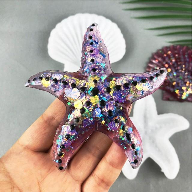 Epoxy Resin Starfish Mold Chocolate Candy Molds Food-Grade Seashell  Silicone Molds Cute Gifts For Baking Biscuits Pudding Jelly - AliExpress